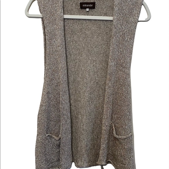 Eskandar 100% linen vest Size S - Picture 4 of 12